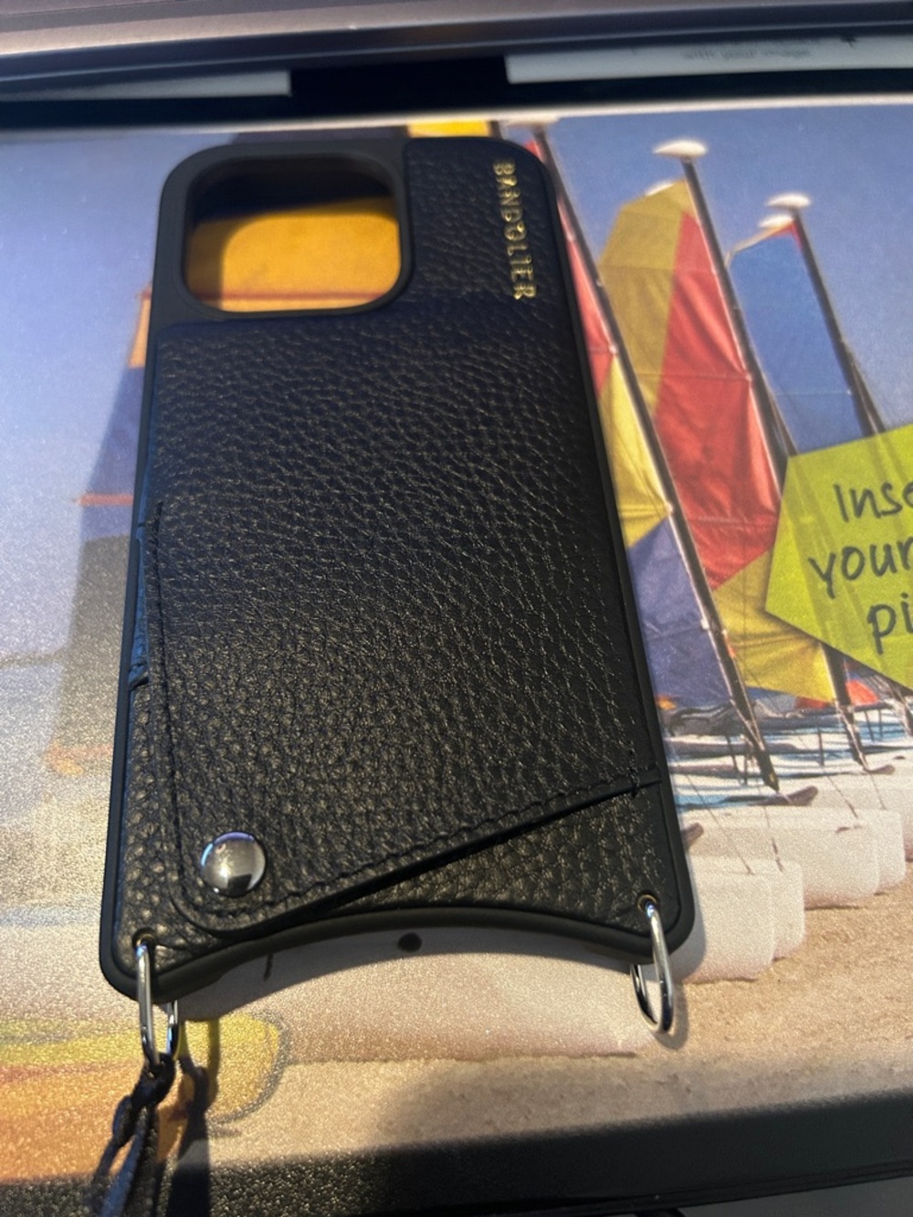 Bandolier Black iPhone Case with Handstrap